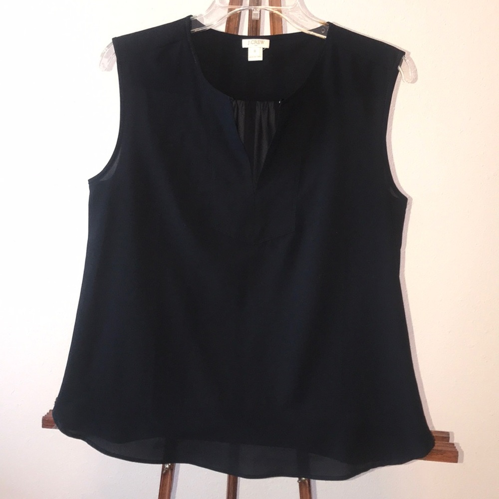 J Crew black sleeveless top size 8